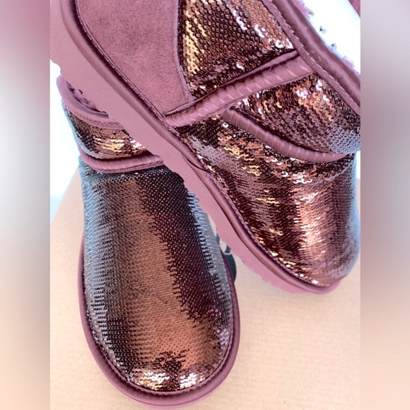 SALE - UGG Classic Ultra Mini Mirror Ball Booties - Wild Grape - Picture 4 of 13